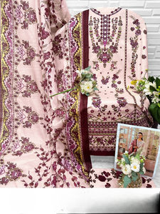 Dhwaja Export Salwar Kameez en coton premium pour femme, style de fête, toutes saisons, coupe confortable, imprimé lourd, haut, bas et dupatta, livraison rapide - Product Image 5