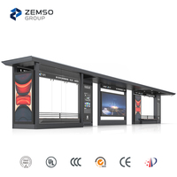 Parada de Autobús Rectangular MWE con Pantalla Inteligente de Aluminio para Publicidad, Carteles Digitales, Ciudad Inteligente, Pública