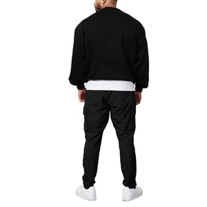 OEM Heavyweight French Terry Cotton Crew Neck Pullover for Men Custom Logo Embroidery Printed <b>Oversized</b> Boxy Fit Sweatshirt - Product Image 4