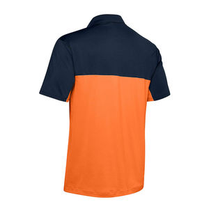 Venta al por mayor patrón sólido hombres para camiseta personalizada verano transpirable cuello alto bordado logotipo impresión 100% algodón tejido - Product Image 4