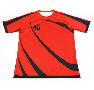 Maillot de rugby à manches courtes pour hommes, maillot de football tactile respirant, ensemble d'uniformes imprimés pour adultes de grande taille, OEM, vente en gros - Product Image 3