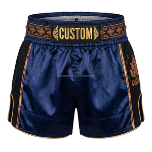 Pantalones Cortos de Muay Thai de Satén Premium, Personalizables con Logotipo Bordado, para Artes Marciales y Kickboxing, Venta al Por Mayor - Product Image 1