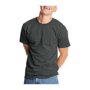 เสื้อยืดผู้ชายคอกลมแขนสั้นผ้าฝ้ายพรีเมี่ยม, เสื้อยืดคอกลมสีพื้นเสื้อทรงหลวมลำลอง - Product Image 3