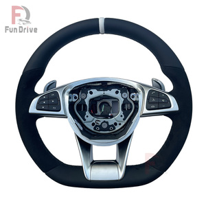 Volante Personalizado de Cuero Mercedes Benz AMG Clase A E S C CL CIS CLA <span class=keywords><strong>GLC</strong></span> G63 W177 W221 W218 W222 W204 W205 W213 - Product Image 1