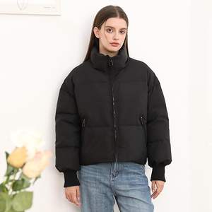 Veste doudoune d'hiver personnalisée de haute qualité pour femmes avec manches longues manteau à bulles chaud courte longueur rembourrage en toile élégant pour les femmes - Product Image 2