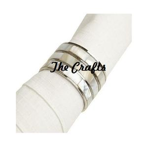 Anneau de serviette en métal doré et nacre, qualité supérieure, pour mariage, fête, vaisselle - Product Image 4