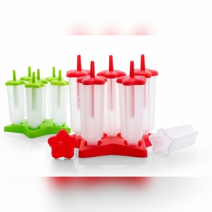 Aalok – Ensemble de 6 moules à glace multicolores en forme d'étoile, en polypropylène, pour faire des kulfi, plateau anti-goutte pour bâtonnets glacés, idéal pour les friandises estivales - Product Image 4