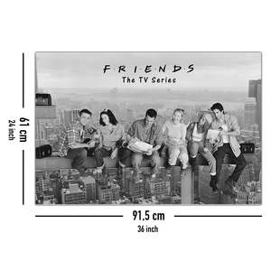 Modern Style 'Friends' Poster Lunch on a Skyscraper <b>Wall</b> Art <b>Canvas</b> Material - Product Image 4