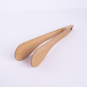 Beech Wood Frying <b>Tongs</b> - Natural Wooden <b>Kitchen</b> <b>Tongs</b> for Cooking & Serving - Heat-Resistant Non-Stick Food <b>Tongs</b> Salad Clip - Product Image 1