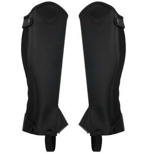 Chaps en demi-cuir durables avec doublure intérieure douce, ajustables et confortables pour l'équitation - Product Image 5