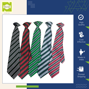 Concessionnaire de confiance vendant des accessoires d'uniforme personnalisés de la meilleure qualité des cravates en polyester à rayures réglables pour les écoliers à vendre - Product Image 2