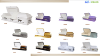 Cercueils et Urnes Funéraires Américains en Peuplier Massif, Personnalisables, Finition Couleur Brillante, Écologiques et Durables pour l'Enfouissement - Vente en Gros