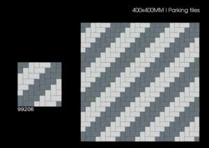 Dalles de sol pour parking extérieur 40x40 cm 400x400 mm 16x16 pouces, surface mate, conception monobloc pour revêtement de sol extérieur - Product Image 3