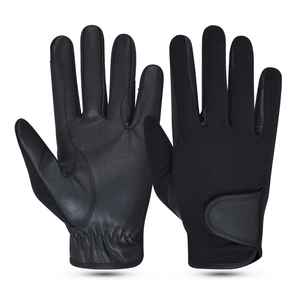 Guantes ecuestres de cuero puro para montar a caballo para hombres y mujeres Estilo occidental con agarre antideslizante para damas y niñas - Product Image 2