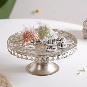 Wholesale Best Durable Iron <b>Cake</b> Stand with Premium Embossed Top Plate Display <b>Cake</b> <b>Tools</b> for Celebration Dining Baking at Bulk - Product Image 4