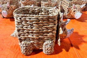 ตะกร้าสานมือลายไดโนเสาร์ตะกร้าสำหรับเด็กตะกร้าเก็บของผักตบชวาดีไซน์ใหม่ - Product Image 3