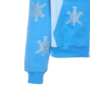 เสื้อมีฮู้ดแบบสวมหัวผ้าขนแกะโอเวอร์ไซส์ผ้าฝ้าย100% วินเทจสำหรับผู้ชายฤดูหนาวลายกรดซักได้กำหนดโลโก้กระเป๋าแบบธรรมดาย้อมสี - Product Image 3