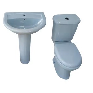 Directo de fábrica, artículos sanitarios, baño, inodoro de cerámica, lavabo, Combo, interior, Vistaar S, trampa, juego de inodoro y lavabo, juego de pedestal - Product Image 5