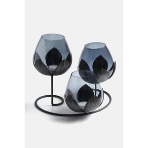 Bougeoir chauffe-plat noir best-seller Fer pur artisanal Décoration élégante pour la maison et le restaurant Décoration de Noël - Product Image 1