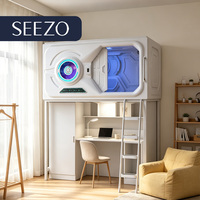 Capsule de sommeil compacte avec grille de ventilation, design modulaire de style spatial, cadre ABS unique, purificateur d'air et accès par carte-clé (ODM)