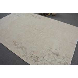 พรมตุรกี ขนาด 6.1x9.7 ฟุต (186x296 ซม.) สีเบจ ลายดอกไม้ สไตล์วินเทจ - Product Image 4