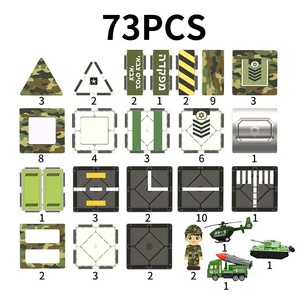 Bloques de Construcción Magnéticos de Camuflaje para Base de Comando Militar, Escena del Ejército, Construcción DIY, Juguete Educativo STEM para Niños - Product Image 3