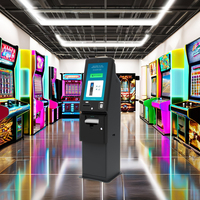 Kios Penukaran Tiket Kode QR Layar Sentuh Swalayanan Pembayaran Tunai Printer Piramida Permainan Ketangkasan Arcade Permainan Online Bahasa Inggris