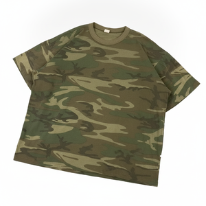 Camiseta de Camuflaje Extra Grande para Hombre, Manga Corta, Cuello Redondo, Informal, de Algodón, Transpirable - Product Image 3
