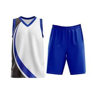 Dernière conception de sublimation personnalisée ensemble d'uniformes de basket-ball à broderie réversible meilleur vente en gros uniforme de maillot de basket-ball pour hommes - Product Image 1