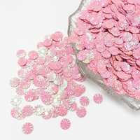 Paillettes en PVC en vrac de 9 mm en forme de marguerite pour jouets faits main et décorations DIY, multicolores et personnalisables, vente en gros usine