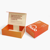 Boîte rigide en carton ondulé haut de gamme, écologique, avec fermeture magnétique, personnalisable, lamination brillante, UV, cosmétiques, parfum