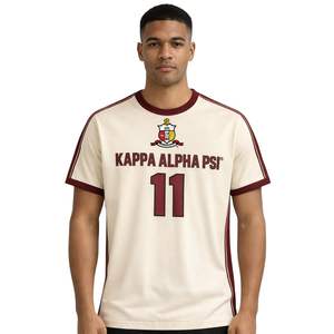 Camiseta Deportiva Premium de Manga Corta Kappa Alpha Psi Ivory con Diseño de Número para el Día del Partido y Ropa Griega - Product Image 1