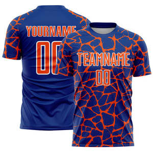 เสื้อฟุตบอลใส่ได้ทั้งชายและหญิงสำหรับผู้ใหญ่หมายเลขชื่อพิมพ์ซับลิเมชันแห้งเร็วระบายอากาศได้ดี - Product Image 1