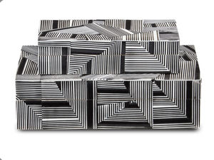 Wooden Decorative Indian Box Black Handmade <b>Jewellery</b> Caulfield Pin Stripe Bone Box Trending <b>Resin</b> and Wooden Accents - Product Image 2