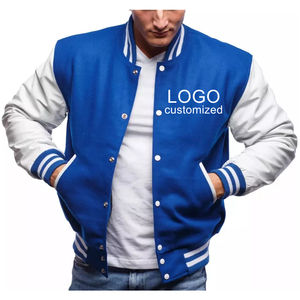 Blouson universitaire de haute qualité avec logo personnalisé pour hommes Blouson décontracté, brodé en chenille, coupe ajustée, vestes de baseball pour hommes - Product Image 6