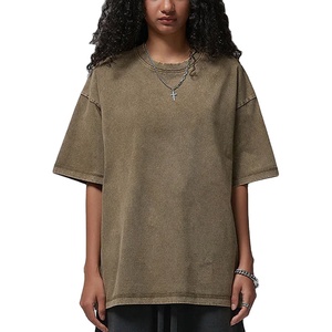 Camiseta de Diseño Personalizado 100% Algodón Peinado, Estilo Vintage, Oversize, Lavada, Batik, para Hombre, Unisex - Product Image 1