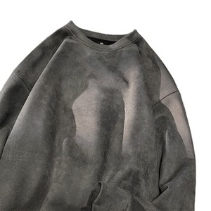 เสื้อฮู้ดสวมหัวผ้าฝ้ายพิมพ์ลายกรดสำหรับผู้ชายและผู้หญิงเสื้อสเวตเตอร์ปักโลโก้ลาย3D สีทึบปรับแต่งได้ - Product Image 3