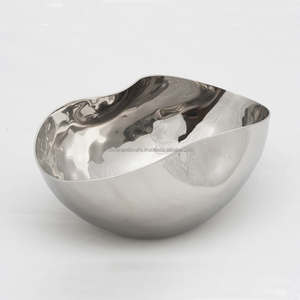 Cuencos dorados a la moda, totalmente de acero, de fábrica, tazón de fruta, servicio de alimentos y decoración, plato para servir con forma redonda - Product Image 3