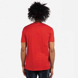 Camiseta de mezcla de algodón con estampado granate Camiseta de cuello redondo ajustada Premium de algodón unisex para hombre - Product Image 4