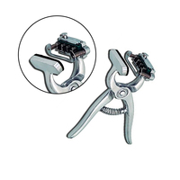 Pince à tatouer standard 3/8 4 chiffres, à dégagement rapide, en aluminium moulé sous pression, équipement vétérinaire, pince à tatouer pour animaux de compagnie