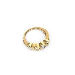 14Kt Yellow Gold Eternity Wedding <b>Nose</b> <b>Ring</b> Vintage Style Studded With Unique Round Lab Grown Diamond Elegant Jewelry <b>For</b> <b>Women</b> - Product Image 2