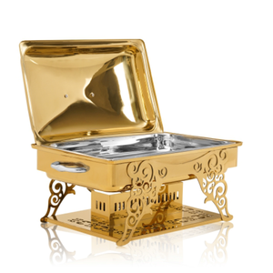 Stainless Steel Golden Chafing Dishes Buffet 1.5/2.0L/3L Buffet Chafing Dish Used <b>Food</b> <b>Warmer</b> Luxury Chafing Dish for Weddings - Product Image 1