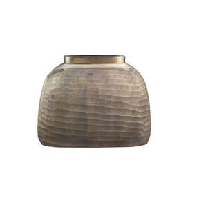 Florero de maceta de metal personalizado de forma ovalada para el hogar y esquinas de hotel Florero antiguo de alta calidad - Product Image 2