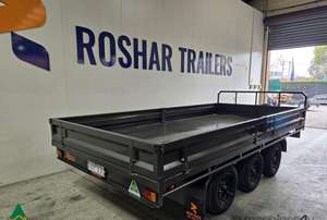 14x8ไตรเพลาแบนรถเทรลเลอร์สำหรับเรือและเรือบรรทุกสินค้า - Product Image 3