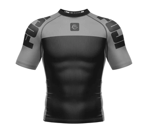 Personalizado sublimado hombres Rash Guard manga corta transpirable compresión gimnasio camisas cómodas BJJ Rash Guard UPF50 + - Product Image 2