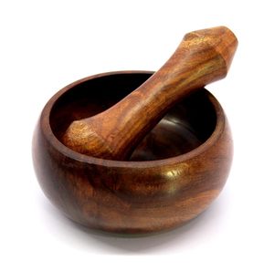 Vente en gros de râpe à ail en bois d'acacia presse-purée Okhli pour épices et herbes Utilisation durable à la main écologique - Product Image 4