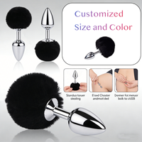 Petit plug anal en métal pour homme, 3,2 cm, avec queue en fourrure, jouet de stimulation pour adultes adapté aux débutants, pour jeux anaux, fabriqué en Chine