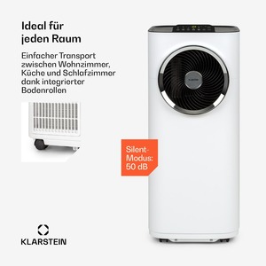 เครื่องปรับอากาศแบบพกพา 12000 BTU ควบคุมผ่านแอพ WiFi 3 in 1 ระบบทำความเย็น ลดความชื้น พัดลม R290 ปริมาณลม 410 ลบ.ม./ชม. ตั้งเวลาทำงาน 24 ชม. สำหรับพื้นที่ 35 ตร.ม. - Product Image 3