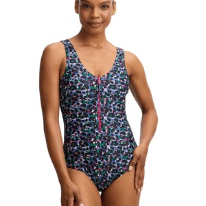 Maillot de bain une pièce pour femme, haute élasticité, coupe ajustée, logo personnalisé, vente en gros - Product Image 1