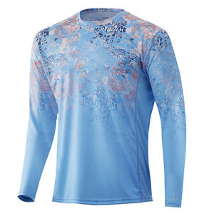 Camisa de pescado de manga larga transpirable de secado rápido con protección solar UPF50 + personalizada de alta calidad, Polo con estampado de sublimación de talla grande - Product Image 5